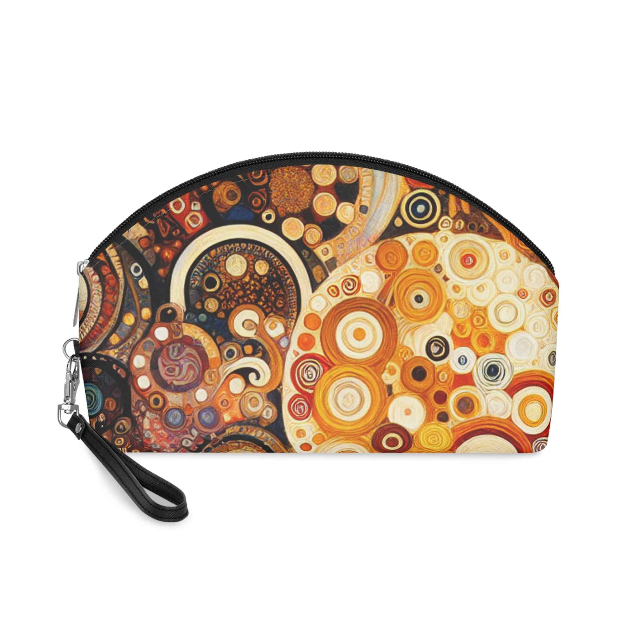 Klimt-Inspired Makeup Bag | Artistic Cosmetic Pouch & Travel Toiletry Case by Rosetta Creative Boutique | Perfect Gift for Her & Bohemian Makeup Organizer - Rosetta Creative Boutique